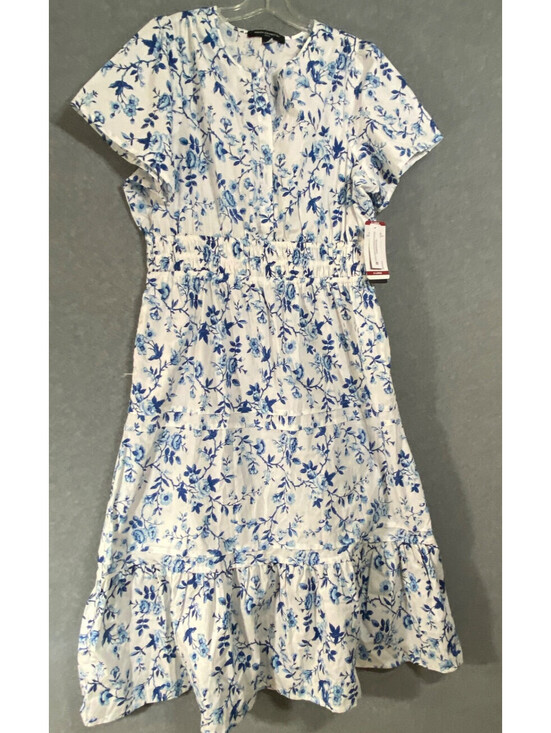 French Connection Dresses & Skirts - French Connection Women's Summer White and Blue Floral Dress Size XL